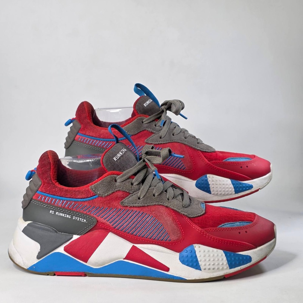 Puma RS-X Reinvention Sneakers Men's 9.5 Red Blue Gray Running Shoes 371511-01
